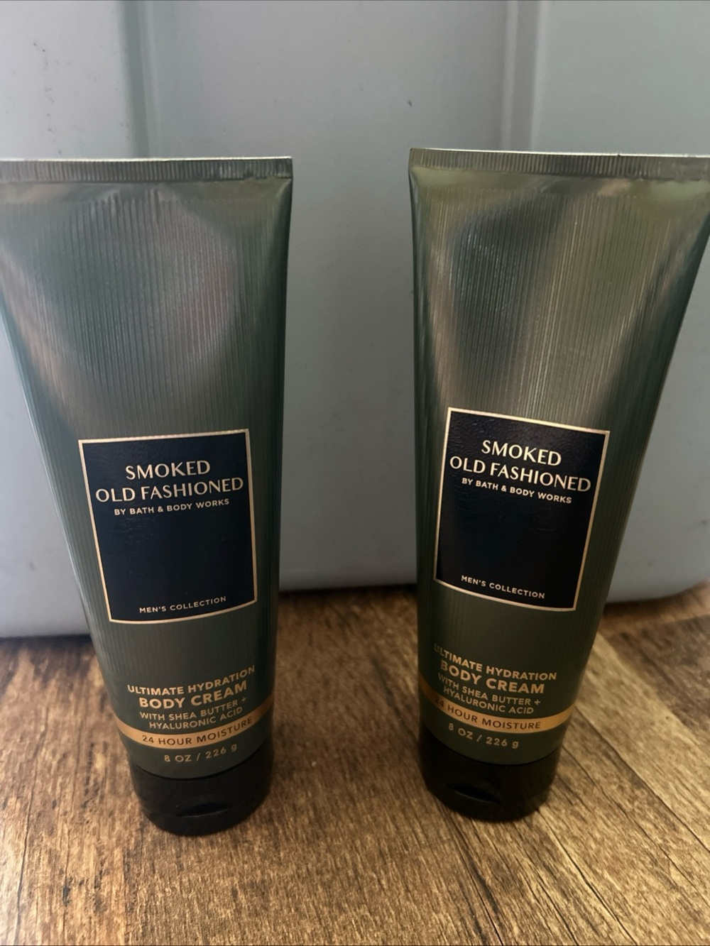 Lot of 2 Bath & Body Works Smoked Old Fashioned Men's Body Cream 8 oz hydrating